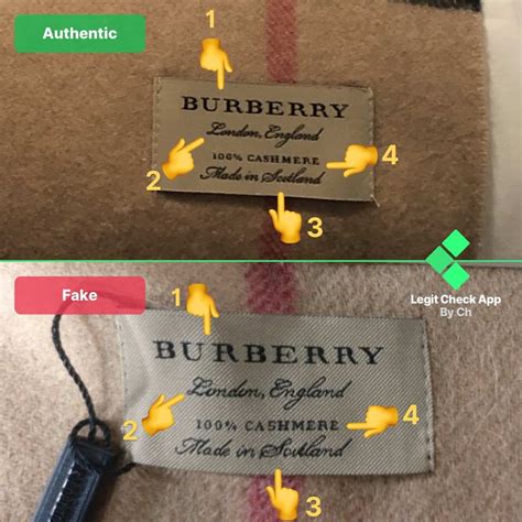 burberry scarf real tag